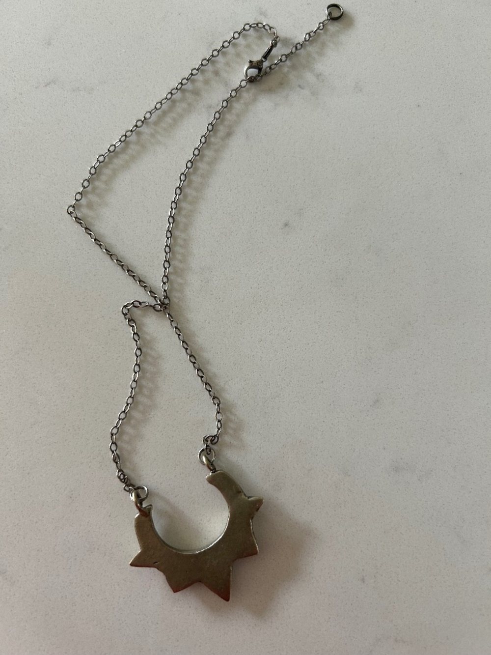Vintage Wolf Circus Silver Necklace